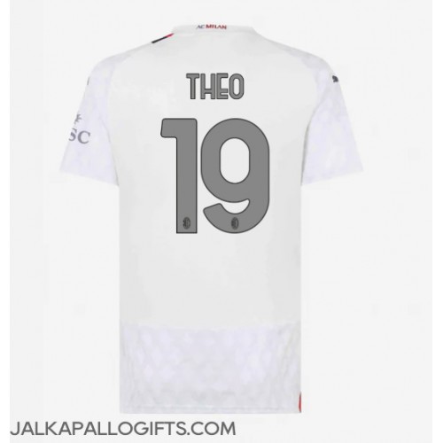 AC Milan Theo Hernandez #19 Vieraspaita Naiset 2023-24 Lyhythihainen